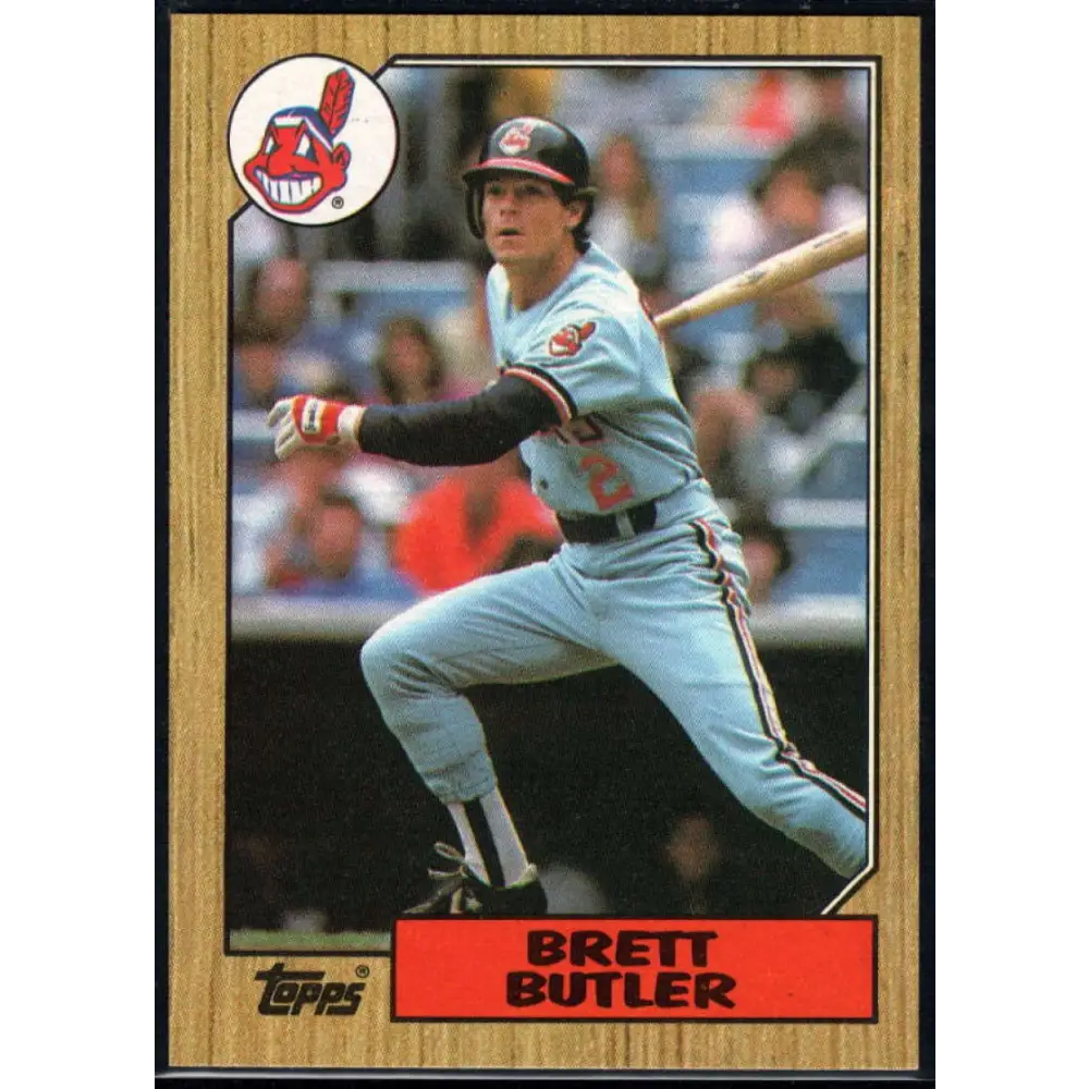 1987 Topps #723 Brett Butler EX Excellent Cleveland Indians Baseball Card  Image 1