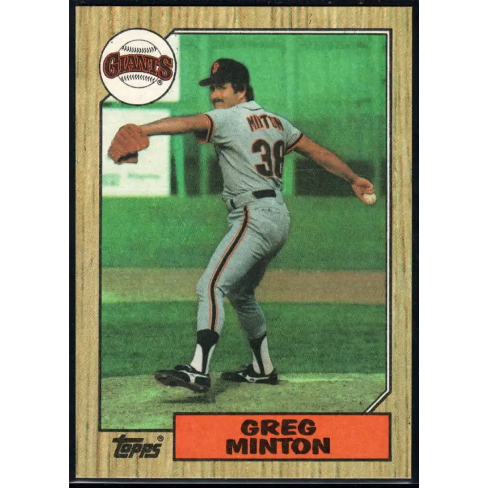 1987 Topps #724 Greg Minton EX Excellent San Francisco Giants Baseball Card  Image 1