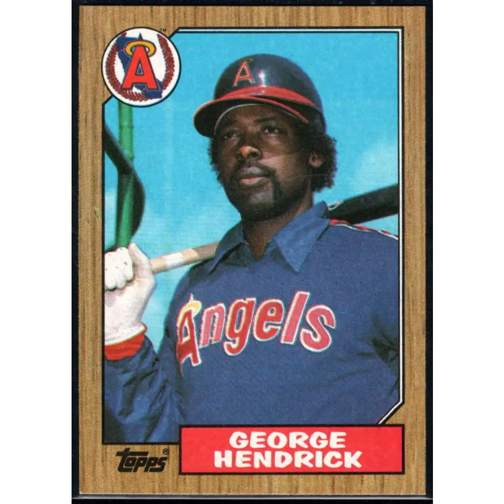 1987 Topps #725 George Hendrick EX Excellent California Angels Baseball Card  Image 1