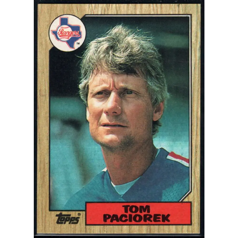 1987 Topps #729 Tom Paciorek EX Excellent Texas Rangers Baseball Card  Image 1
