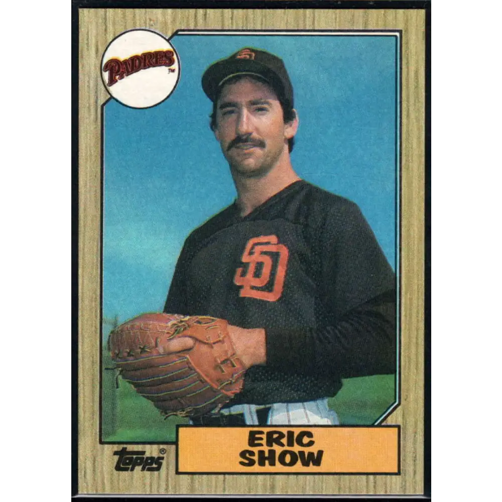 1987 Topps #730 Eric Show EX Excellent San Diego Padres Baseball Card  Image 1