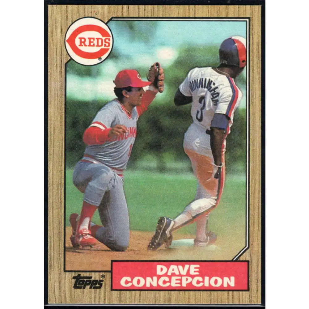 1987 Topps #731 Dave Concepcion EX Excellent Cincinnati Reds Baseball Card  Image 1
