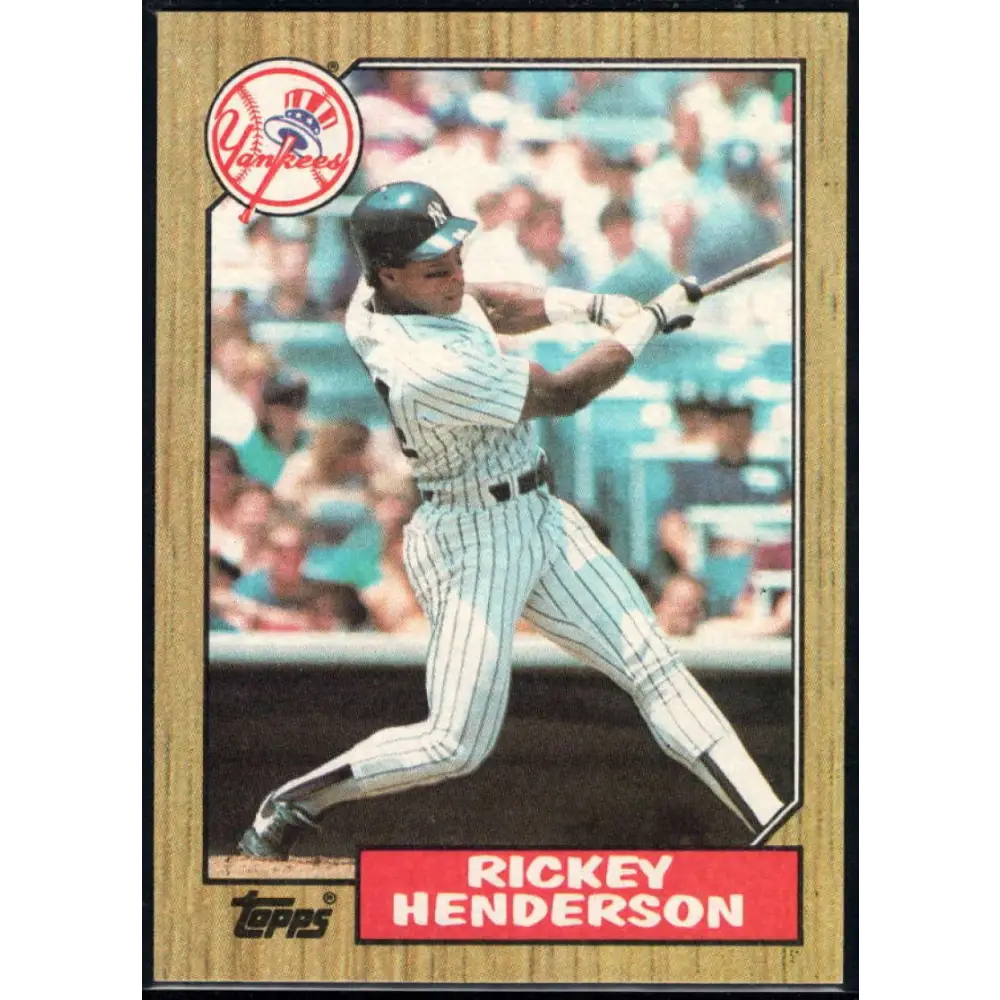 1987 Topps #735 Rickey Henderson EX Excellent New York Yankees Baseball Card  Image 1