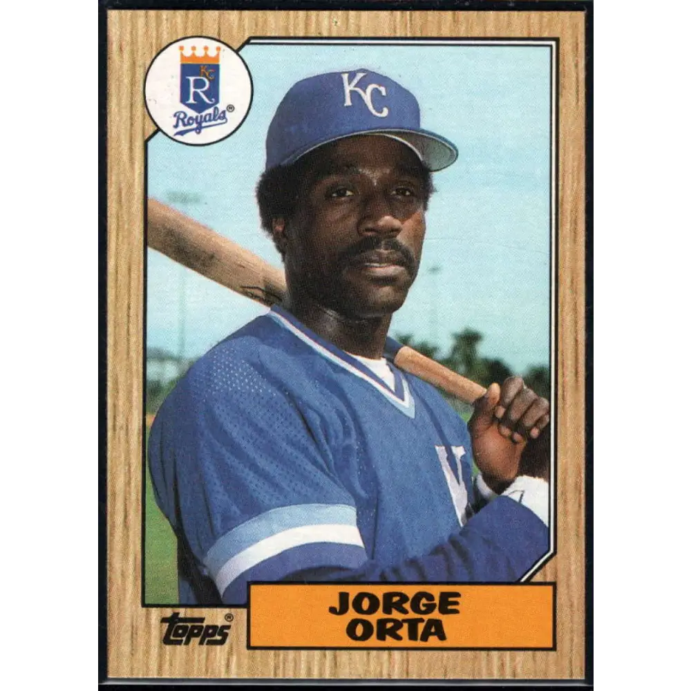 1987 Topps #738 Jorge Orta EX Excellent Kansas City Royals Baseball Card  Image 1