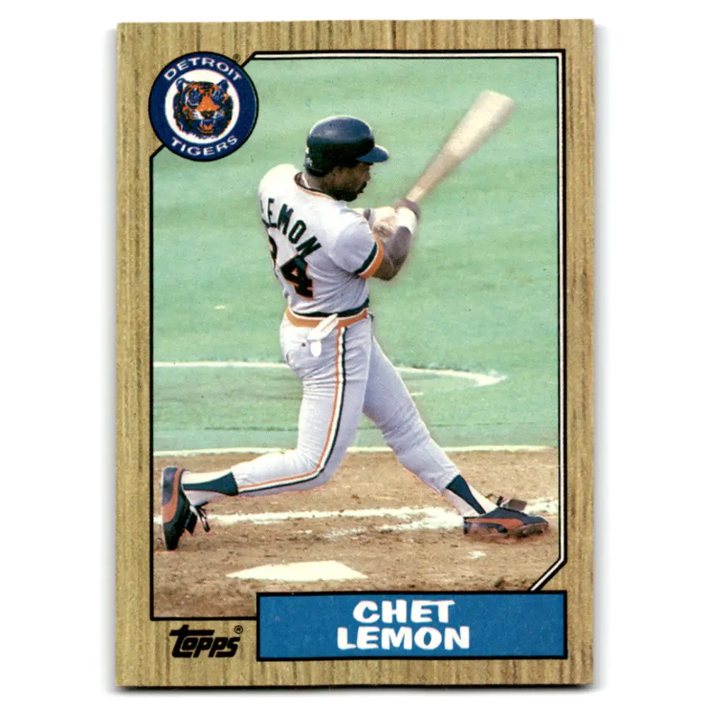 1987 Topps #739 Chet Lemon EX Excellent Detroit Tigers Baseball Card  Image 1