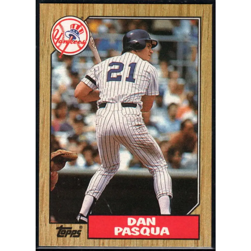 1987 Topps #74 Dan Pasqua EX Excellent New York Yankees Baseball Card  Image 1