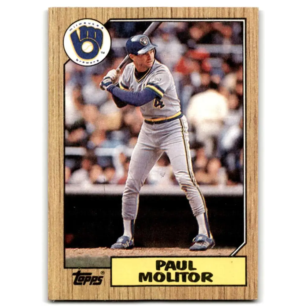 1987 Topps #741 Paul Molitor EX Excellent Milwaukee Brewers Baseball Card  Image 1