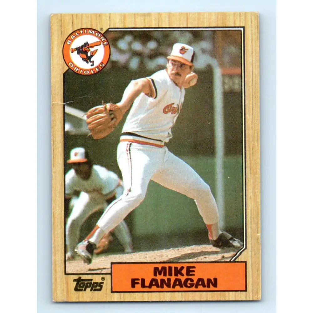 1987 Topps #748 Mike Flanagan EX Excellent Baltimore Orioles Baseball Card  Image 1