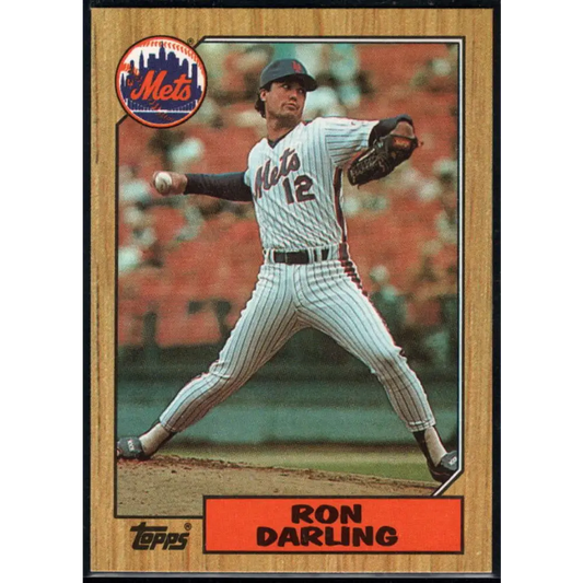 1987 Topps #75 Ron Darling EX Excellent New York Mets Baseball Card  Image 1