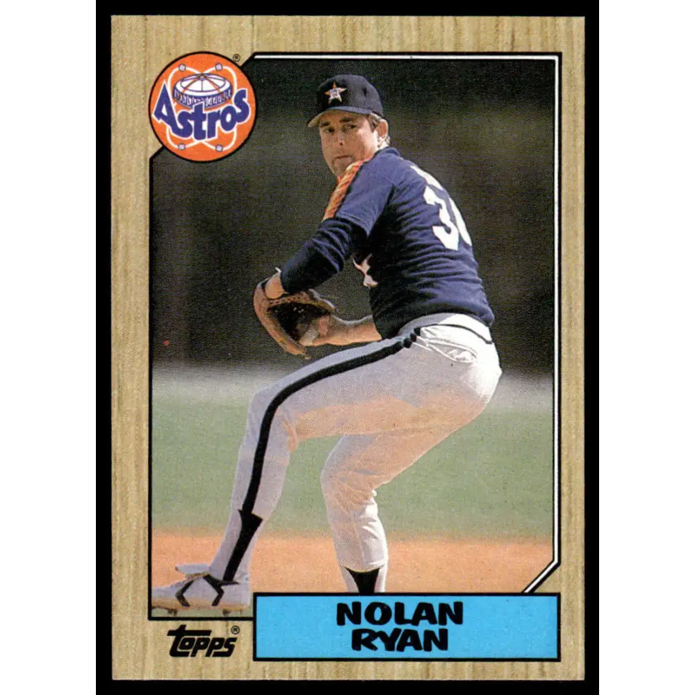 1987 Topps #757 Nolan Ryan EX/NM Houston Astros Baseball Card Image 1