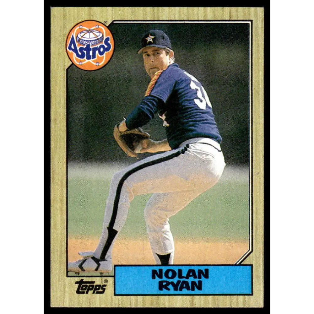 1987 Topps #757 Nolan Ryan EX/NM Houston Astros Baseball Card Image 1