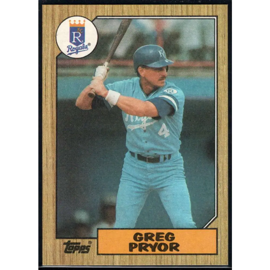 1987 Topps #761 Greg Pryor EX Excellent Kansas City Royals Baseball Card  Image 1