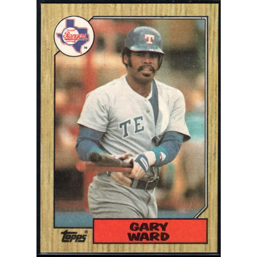 1987 Topps #762 Gary Ward EX Excellent Texas Rangers Baseball Card  Image 1