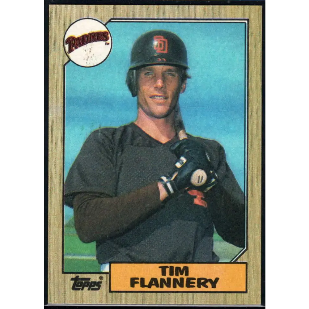 1987 Topps #763 Tim Flannery EX Excellent San Diego Padres Baseball Card  Image 1