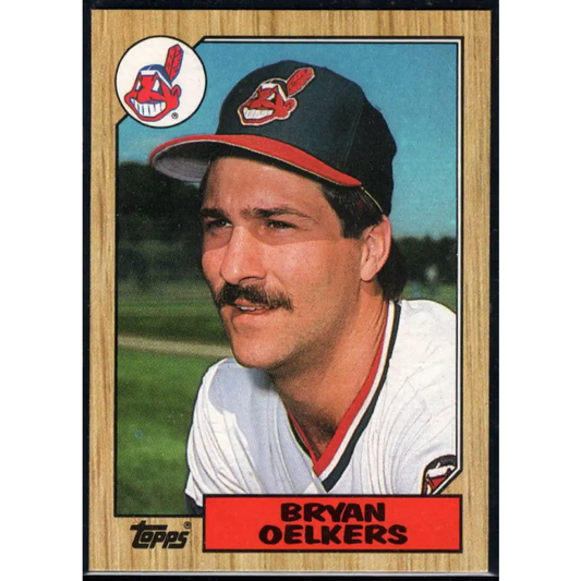 1987 Topps #77 Bryan Oelkers EX Excellent Cleveland Indians Baseball Card  Image 1
