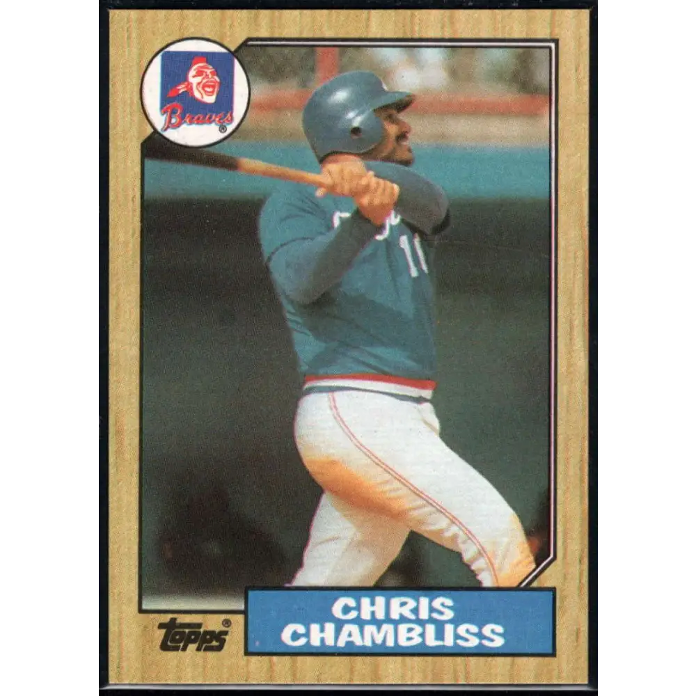 1987 Topps #777 Chris Chambliss EX Excellent Atlanta Braves Baseball Card  Image 1