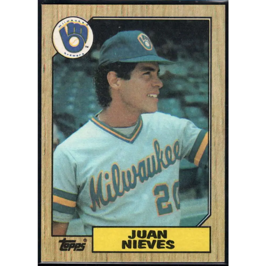 1987 Topps #79 Juan Nieves EX Excellent Milwaukee Brewers Baseball Card  Image 1