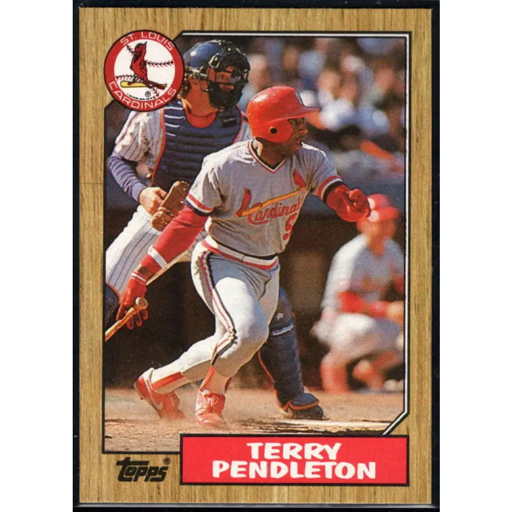 1987 Topps #8 Terry Pendleton EX Excellent St. Louis Cardinals Baseball Card  Image 1