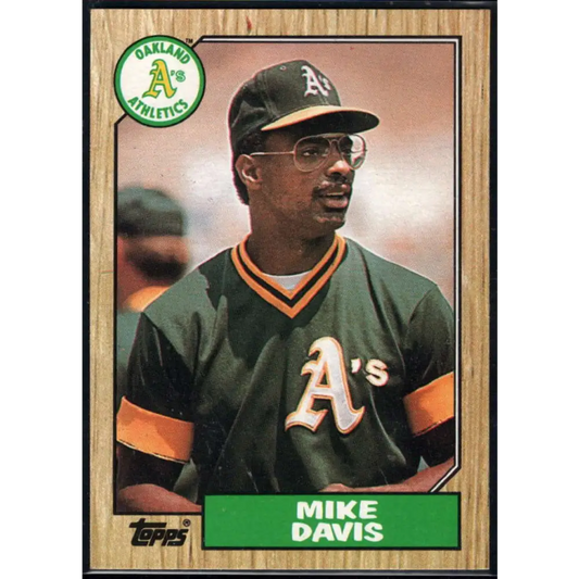 1987 Topps #83 Mike Davis EX Excellent Oakland Athletics Baseball Card  Image 1