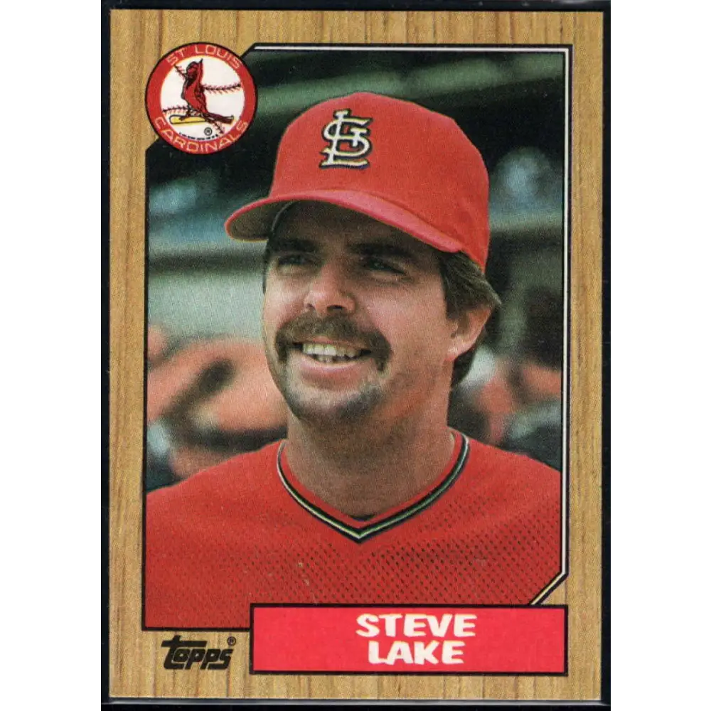 1987 Topps #84 Steve Lake EX Excellent St. Louis Cardinals Baseball Card  Image 1