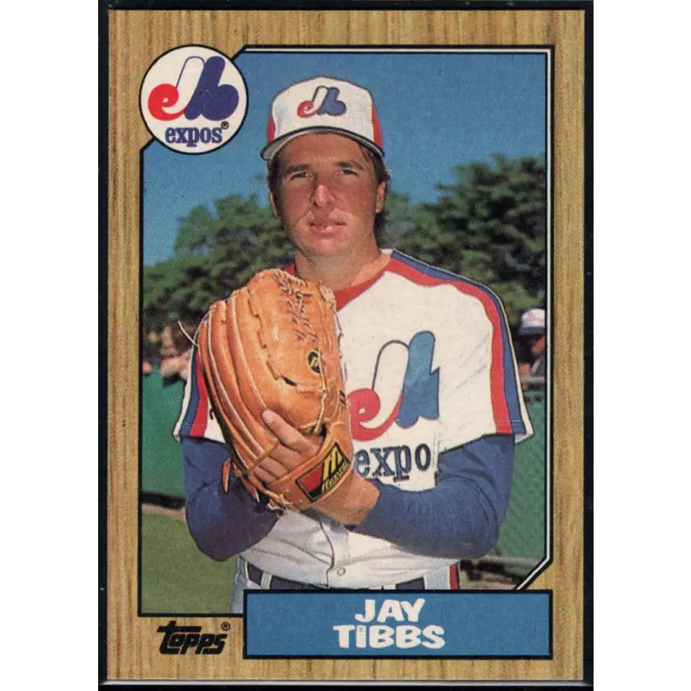 1987 Topps #9 Jay Tibbs EX Excellent Montreal Expos Baseball Card  Image 1