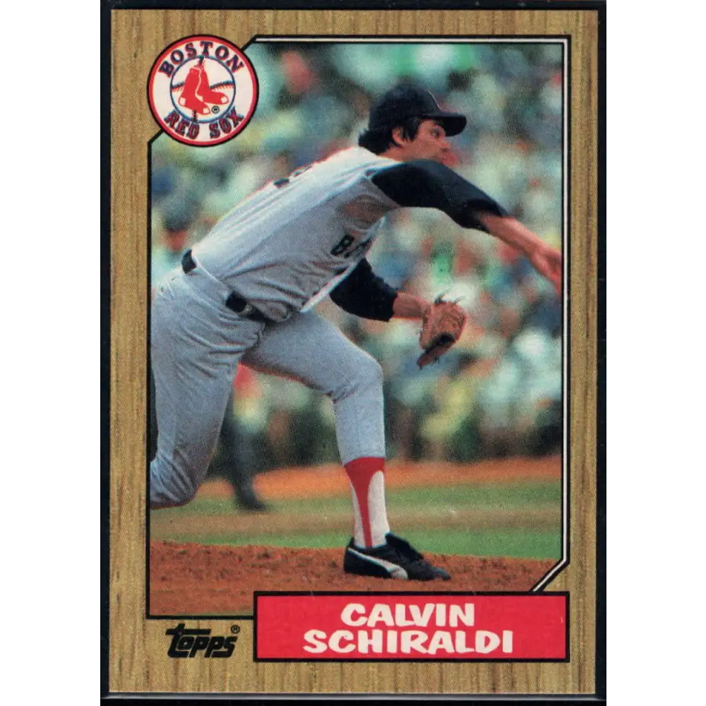 1987 Topps #94 Calvin Schiraldi EX Excellent Boston Red Sox Baseball Card  Image 1