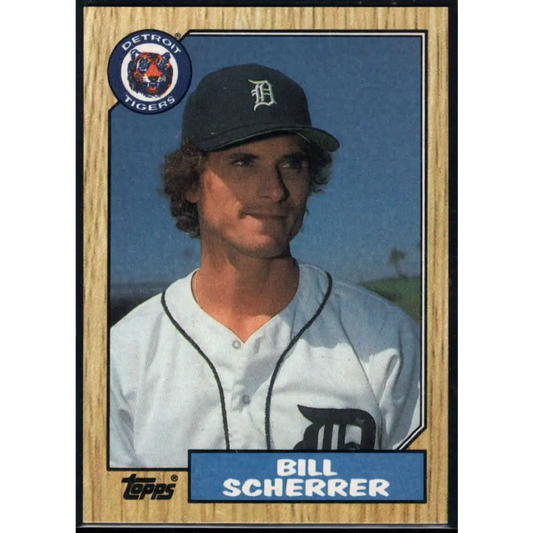 1987 Topps #98 Bill Scherrer EX Excellent Detroit Tigers Baseball Card  Image 1