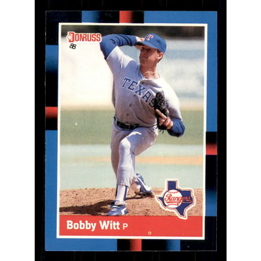 1988 Donruss #101 Bobby Witt EX Texas Rangers Baseball Card Image 1