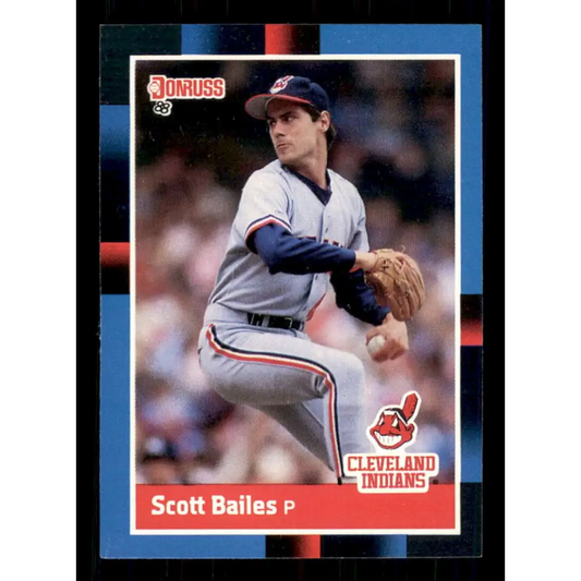 1988 Donruss #104 Scott Bailes EX Cleveland Indians Baseball Card Image 1