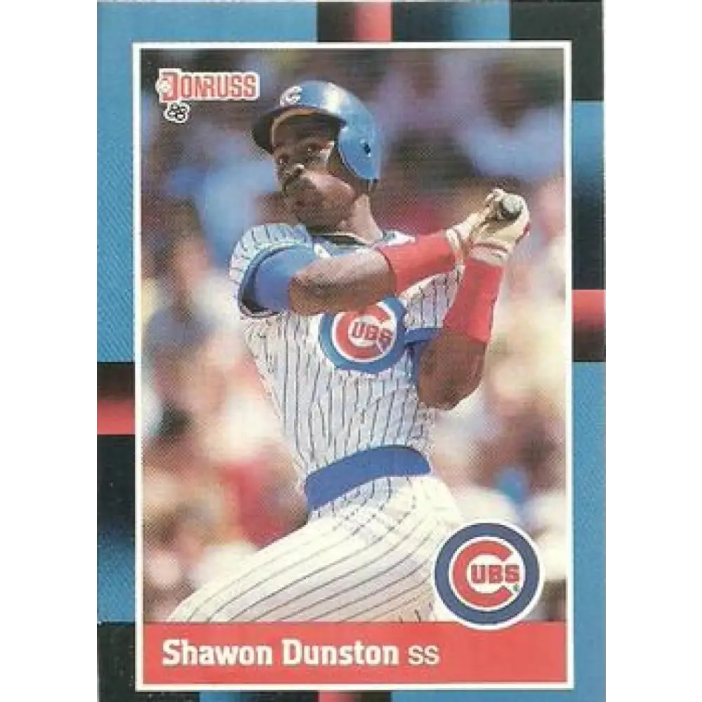 1988 Donruss #146 Shawon Dunston EX Chicago Cubs Baseball Card Image 1