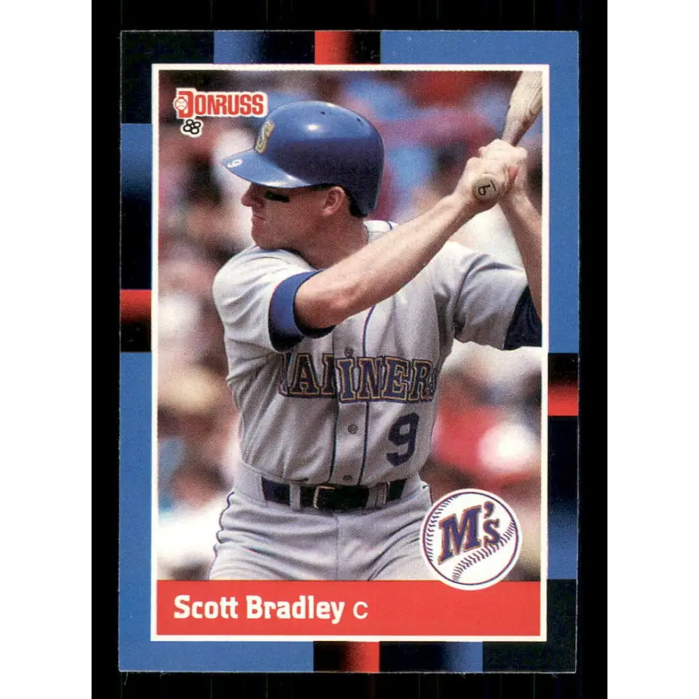 1988 Donruss #147 Scott Bradley EX Seattle Mariners Baseball Card Image 1