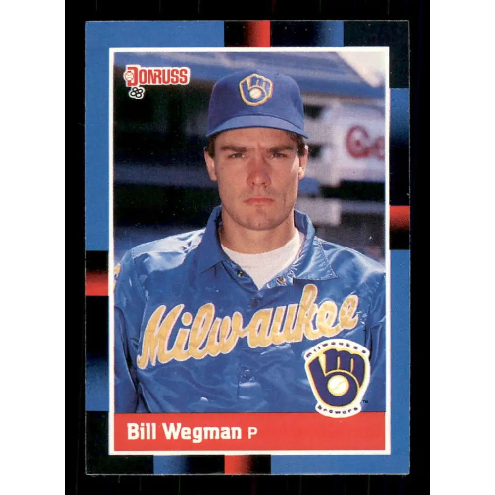 1988 Donruss #151 Bill Wegman EX Milwaukee Brewers Baseball Card Image 1