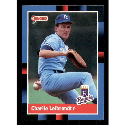 1988 Donruss #157 Charlie Leibrandt EX Kansas City Royals Baseball Card Image 1