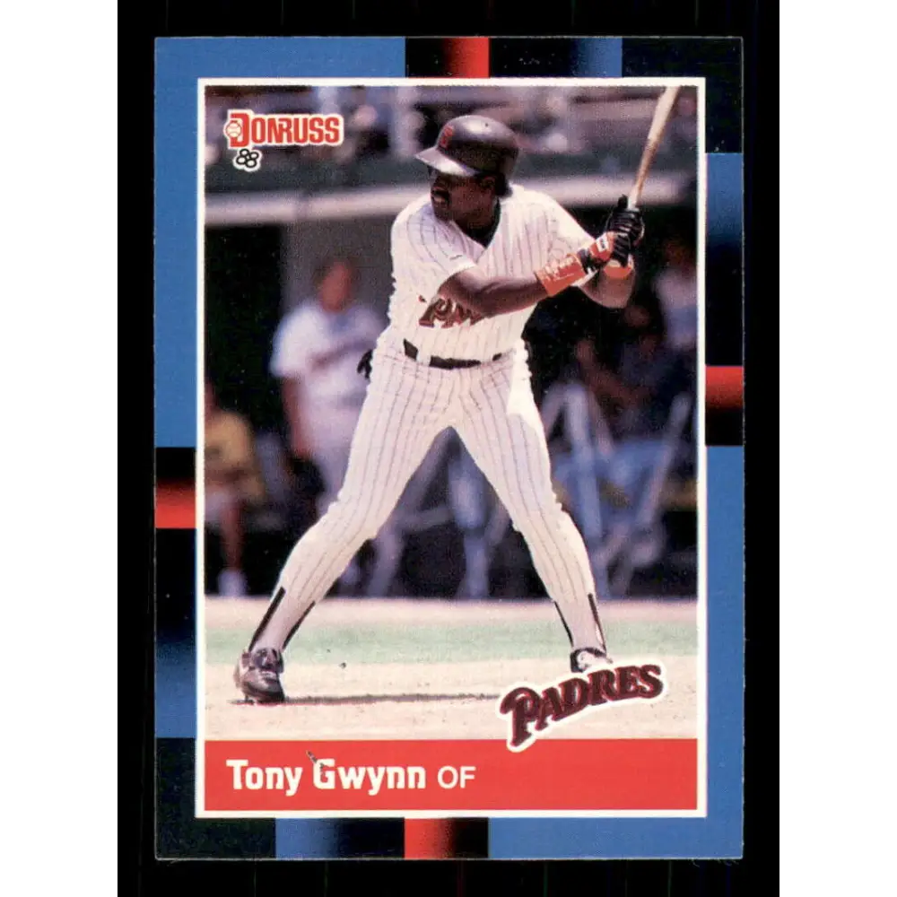 1988 Donruss #164 Tony Gwynn EX San Diego Padres Baseball Card Image 1