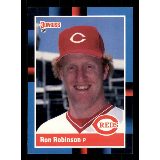 1988 Donruss #166 Ron Robinson EX Cincinnati Reds Baseball Card Image 1