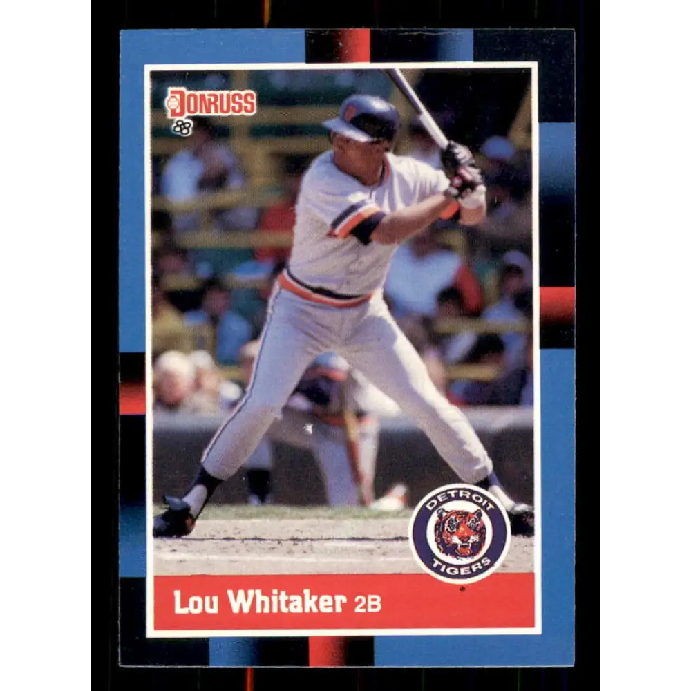 1988 Donruss #173 Lou Whitaker EX Detroit Tigers Baseball Card Image 1