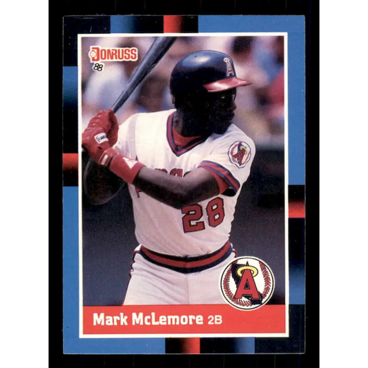 1988 Donruss #181 Mark McLemore EX California Angels Baseball Card Image 1