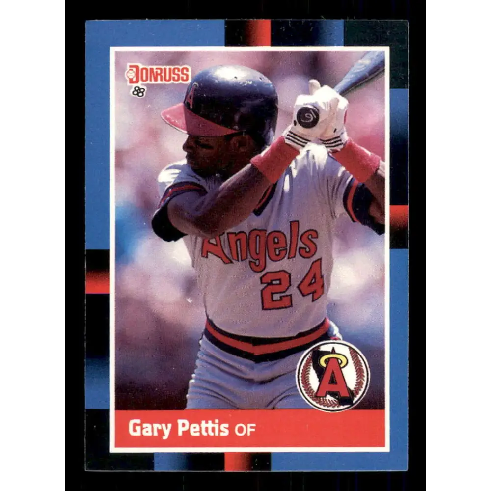1988 Donruss #210 Gary Pettis EX California Angels Baseball Card Image 1