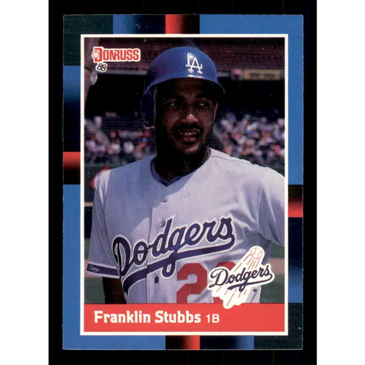 1988 Donruss #218 Franklin Stubbs EX Los Angeles Dodgers Baseball Card Image 1
