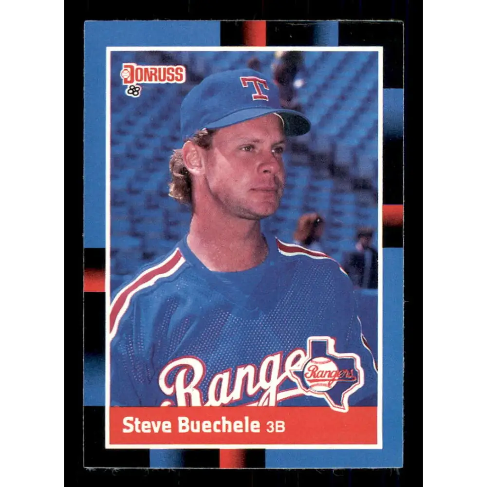 1988 Donruss #224 Steve Buechele EX Texas Rangers Baseball Card Image 1