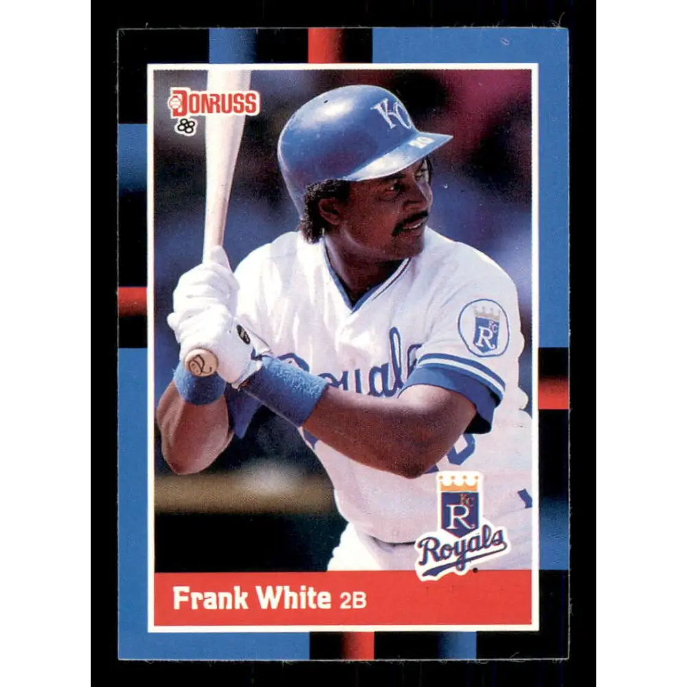 1988 Donruss #225 Frank White EX Kansas City Royals Baseball Card Image 1