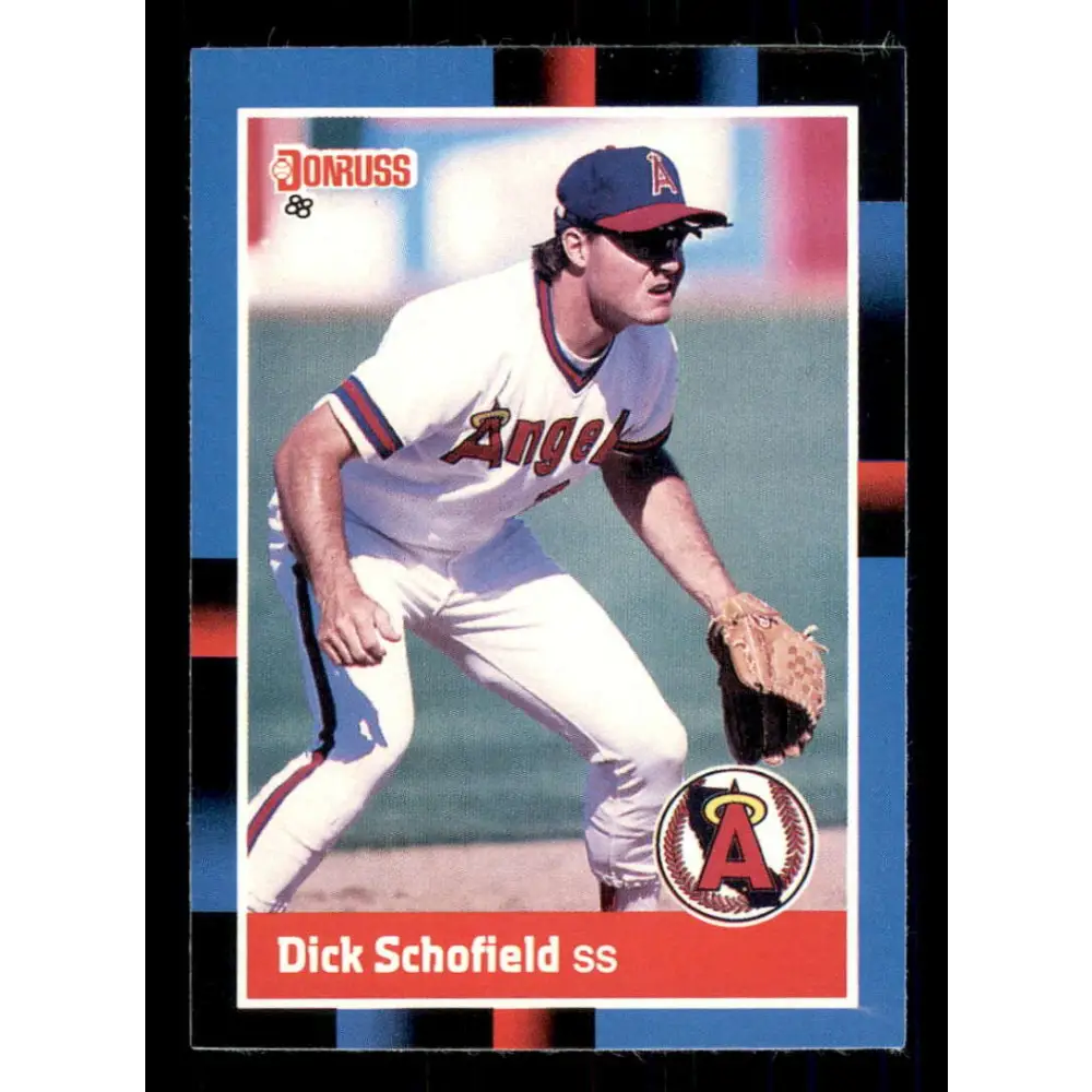 1988 Donruss #233 Dick Schofield EX California Angels Baseball Card Image 1