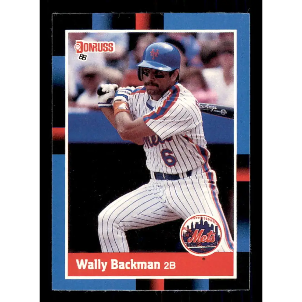 1988 Donruss #241 Wally Backman EX New York Mets Baseball Card Image 1