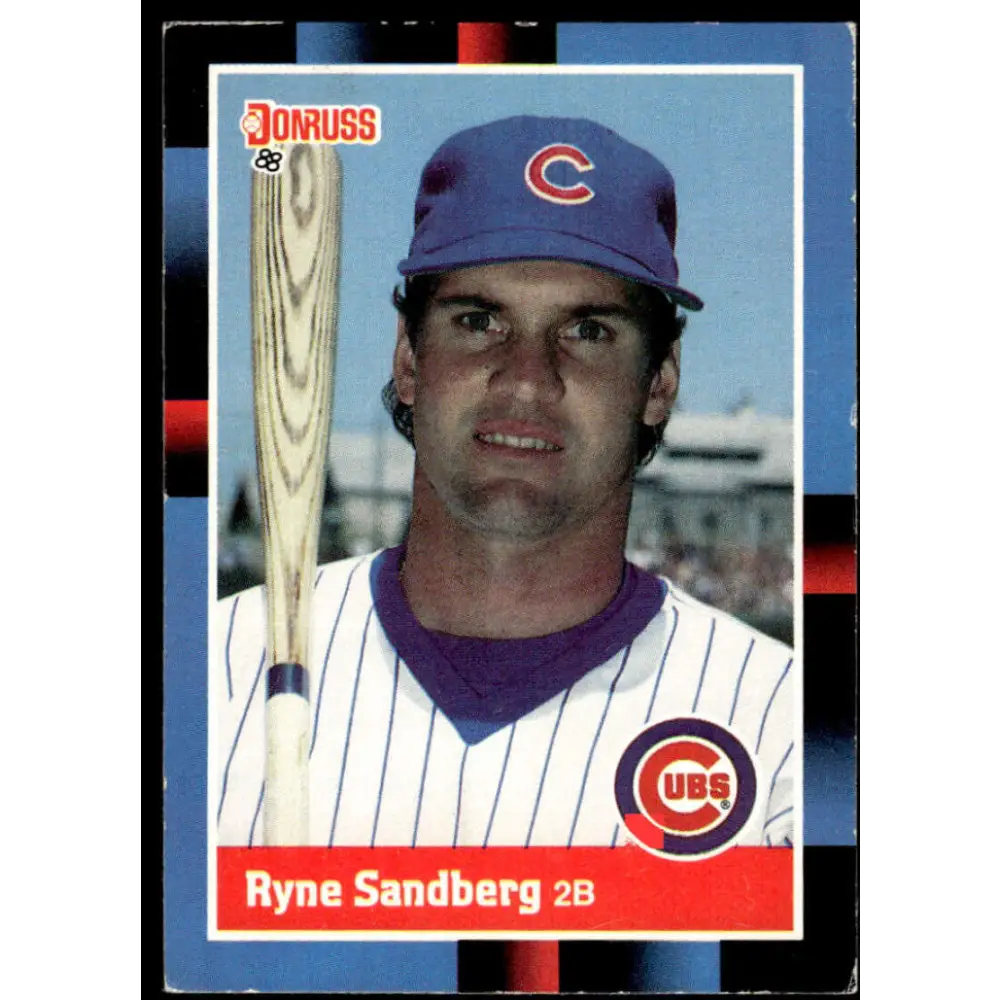 1988 Donruss #242 Ryne Sandberg EX Chicago Cubs Baseball Card Image 1