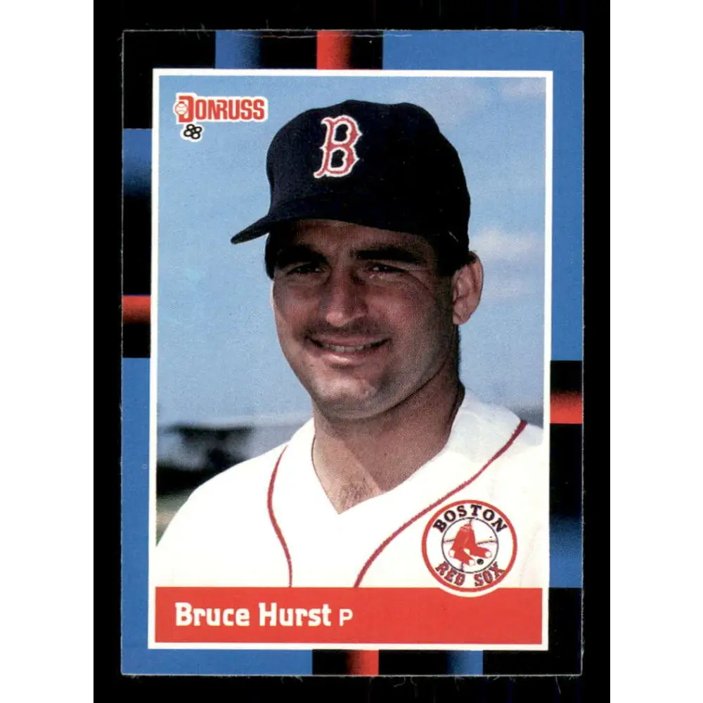 1988 Donruss #252 Bruce Hurst EX Boston Red Sox Baseball Card Image 1