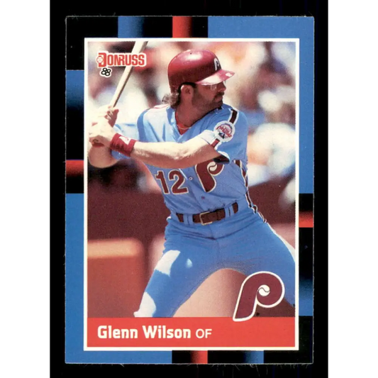 1988 Donruss #262 Glenn Wilson EX Philadelphia Phillies Baseball Card Image 1