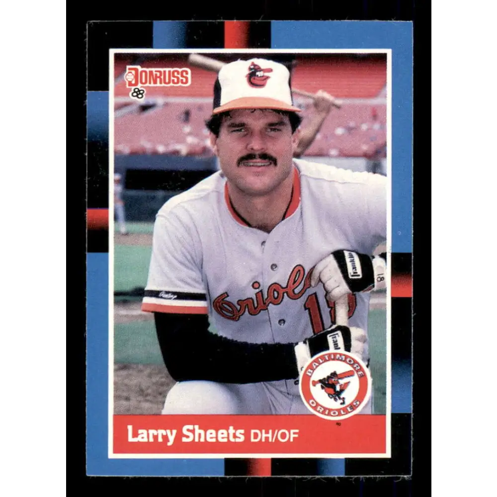 1988 Donruss #273 Larry Sheets EX Baltimore Orioles Baseball Card Image 1