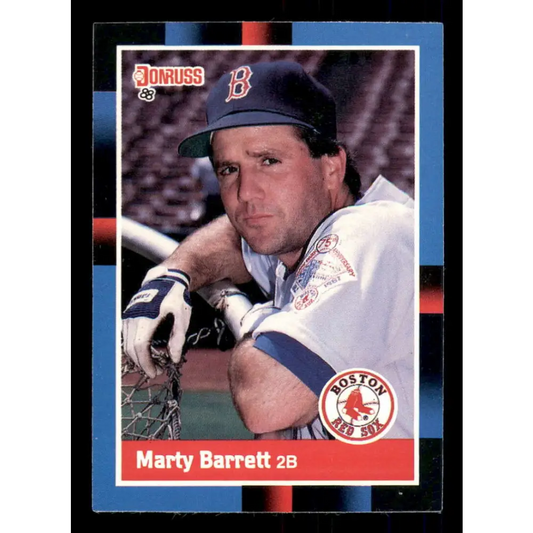 1988 Donruss #276 Marty Barrett EX Boston Red Sox Baseball Card Image 1