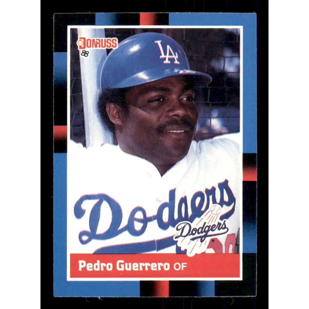 1988 Donruss #278 Pedro Guerrero EX Los Angeles Dodgers Baseball Card Image 1