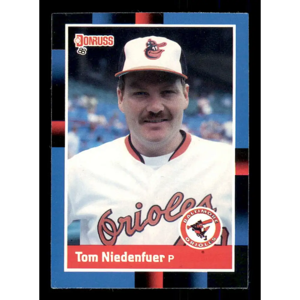 1988 Donruss #294 Tom Niedenfuer EX Baltimore Orioles Baseball Card Image 1
